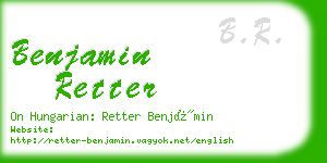 benjamin retter business card